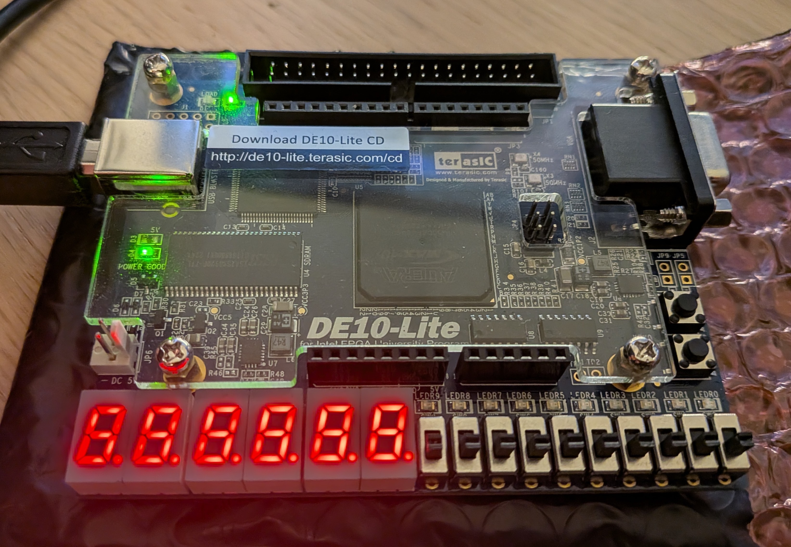 Picture of the DE10-Lite Development and Education Board