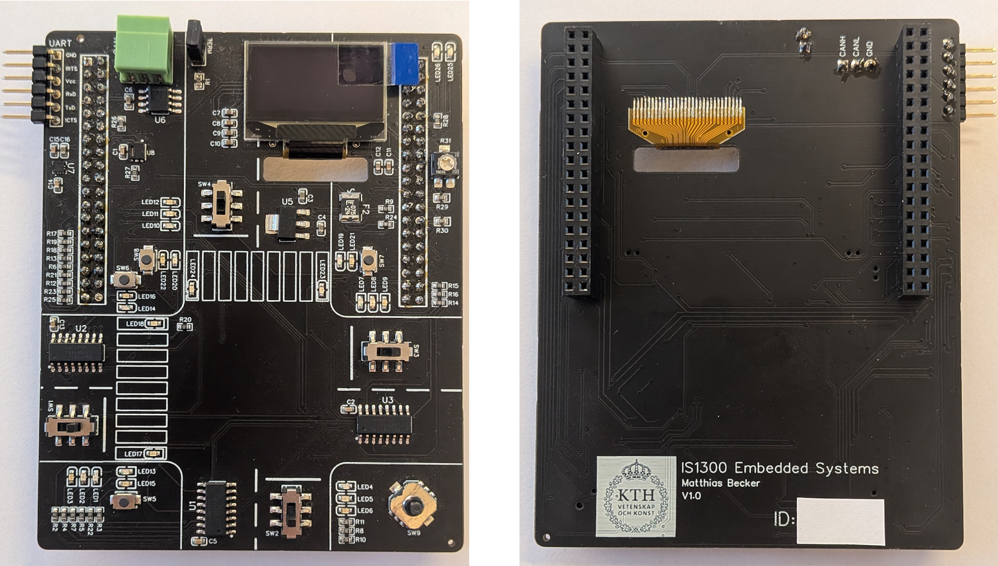 Picture of the traffic light shield made by Matthias Becker, KTH